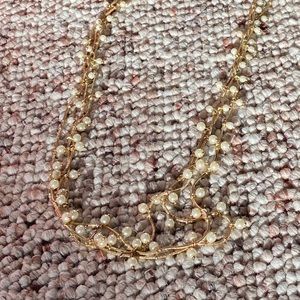 Anne Klein Gold Necklace with pearls